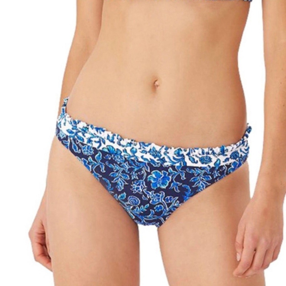 Tommy Bahama Mare Navy Woodblock Reversible Hipster Bikini Bottom Size XL – NWT